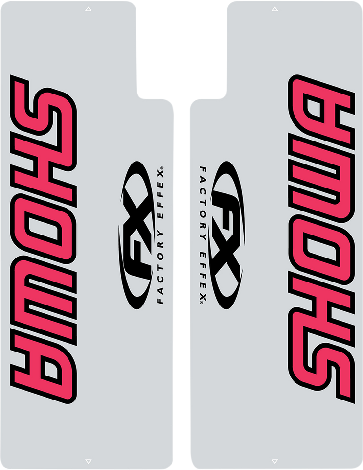 Fork Shield Decal - Upper - Showa - Red - Lutzka's Garage