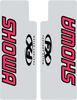 Fork Shield Decal - Upper - Showa - Red - Lutzka's Garage