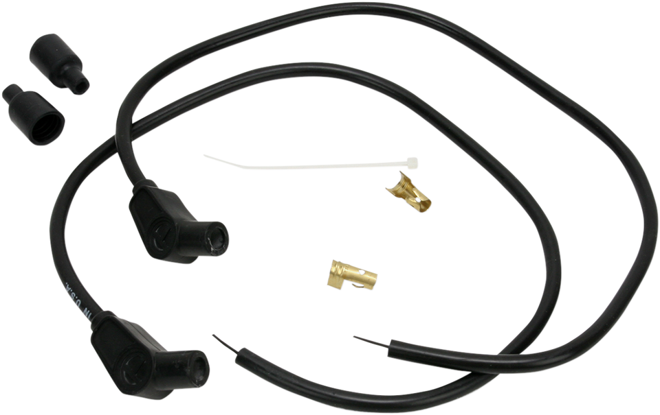 Universal Spark Plug Wire Kit - 135 degree - Black - Lutzka's Garage