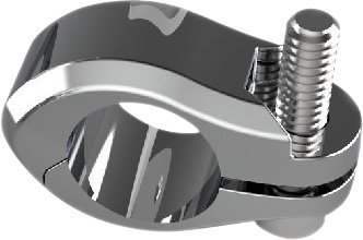 Flagpole Mount - for 3/4" Tube - Chrome - Lutzka's Garage