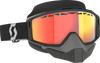 Split OTG Snow Goggle - Light Sensitive - Black/White - Red Chrome - Lutzka's Garage