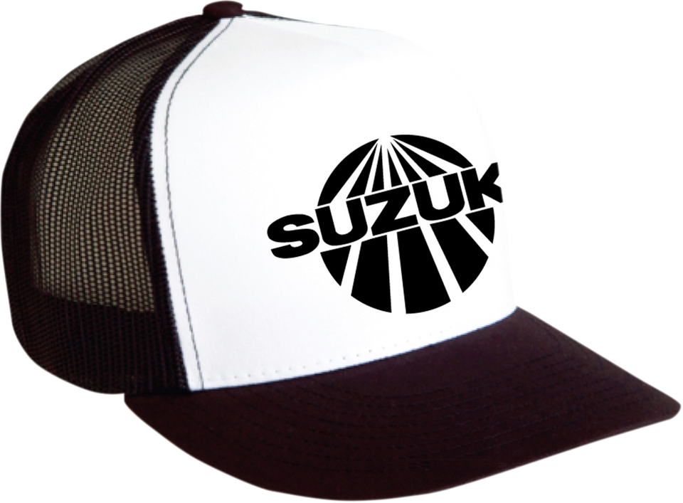 Suzuki Vintage Snapback Hat - Black/White - Lutzka's Garage