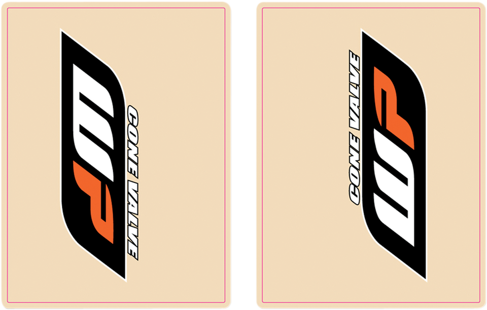 Upper Fork Decal - WP - Orange/Black - Lutzka's Garage