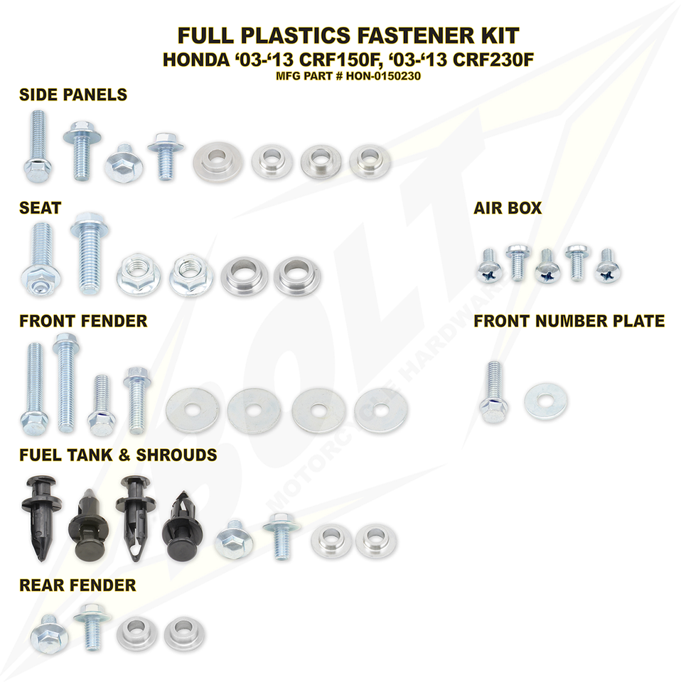 Body Work Fastener Kit - Honda
