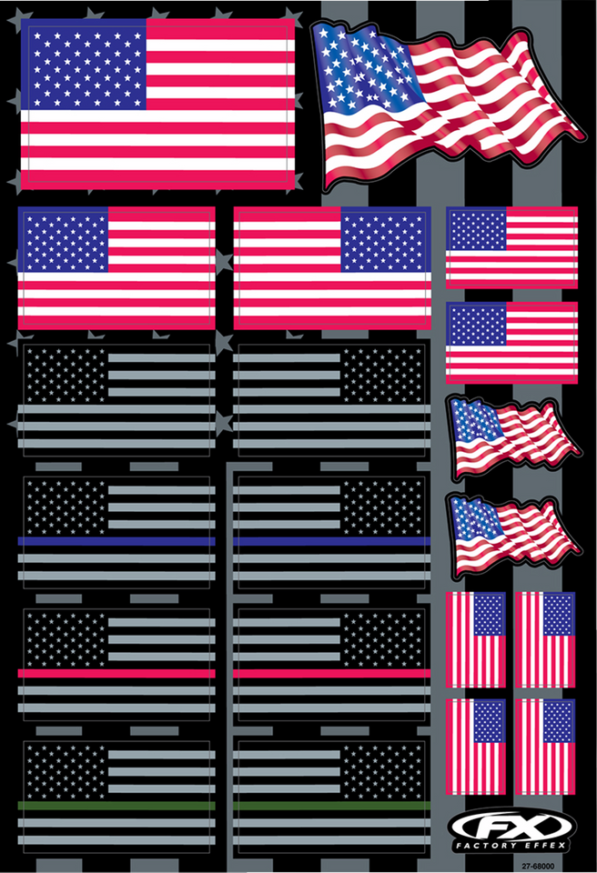 Decal Sheet - FX USA Flags