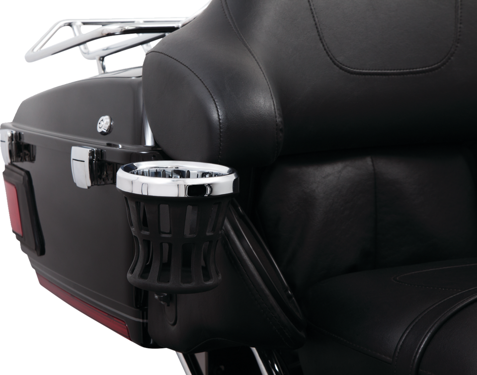 Drink Holder - Gen 2 - Chrome - Passenger - Black Mount - Lutzka's Garage