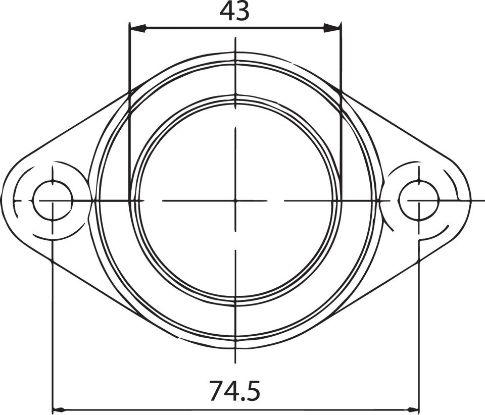 Carburetor Mounting Flange - Arctic Cat/John Deere/Kawasaki/Moto-Ski/Ski-Doo/Yamaha