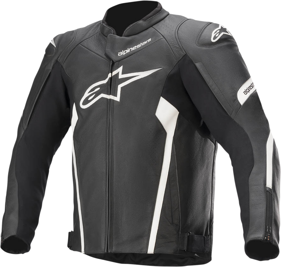 Faster v2 Leather Jacket - Black/White - US 38 / EU 48 - Lutzka's Garage