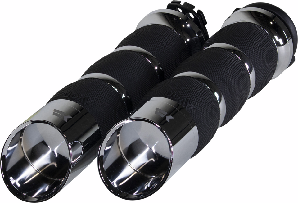 Grips - Edge - Air Cushion - Cable - Chrome - Lutzka's Garage