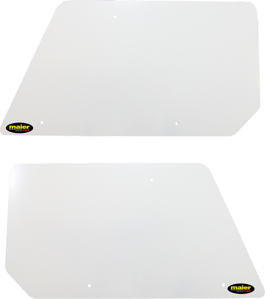 Rear Number Plates - White - Lutzka's Garage