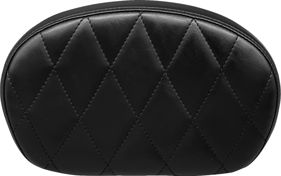 Sissy Bar Pad - Medium - Diamond - Shiny Black - Lutzka's Garage