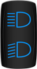 Rocker Switch - Hi/Lo Beam - Blue - Lutzka's Garage
