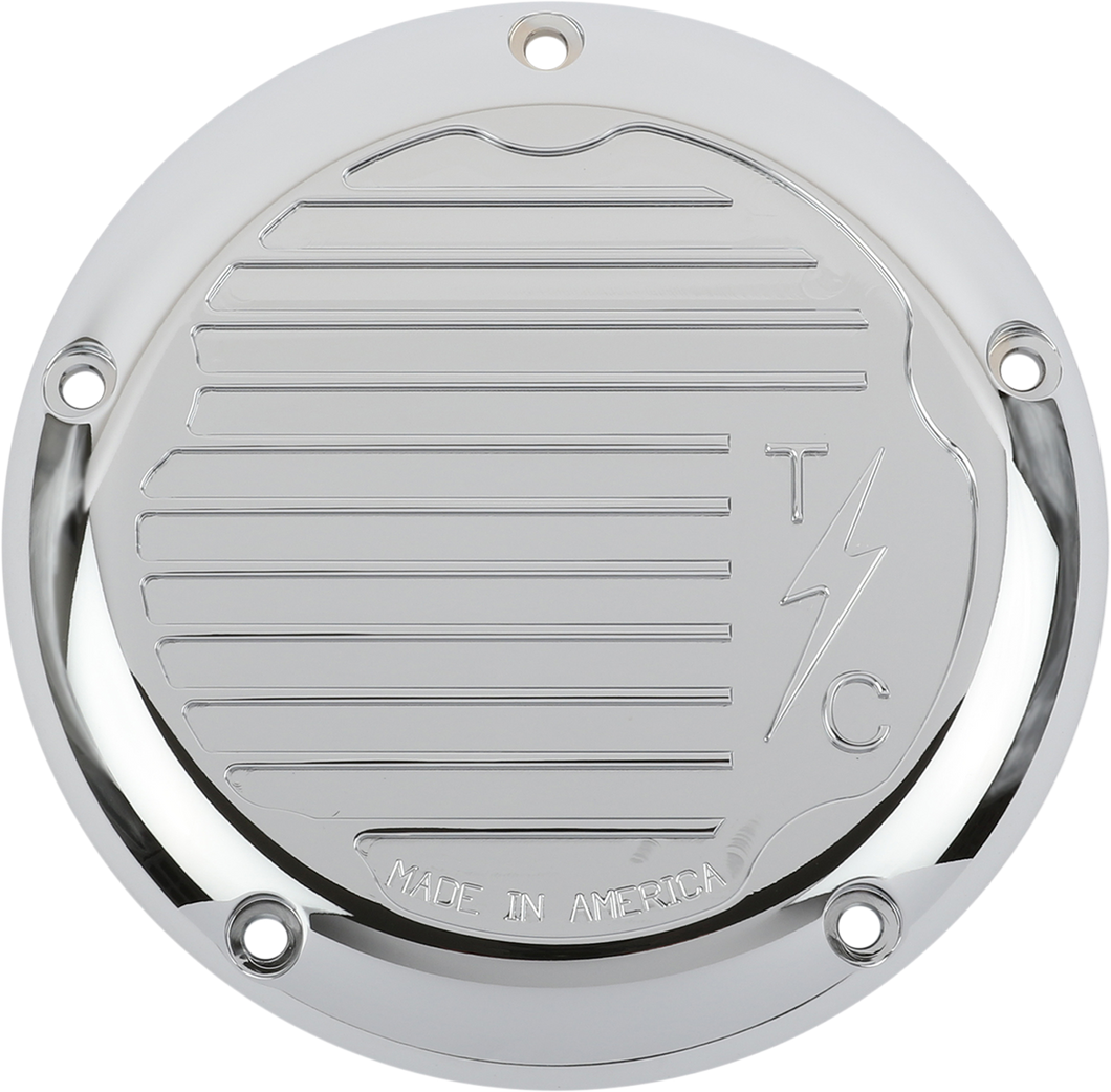 M8 - Derby Cover Finned - Chrome - Lutzka's Garage