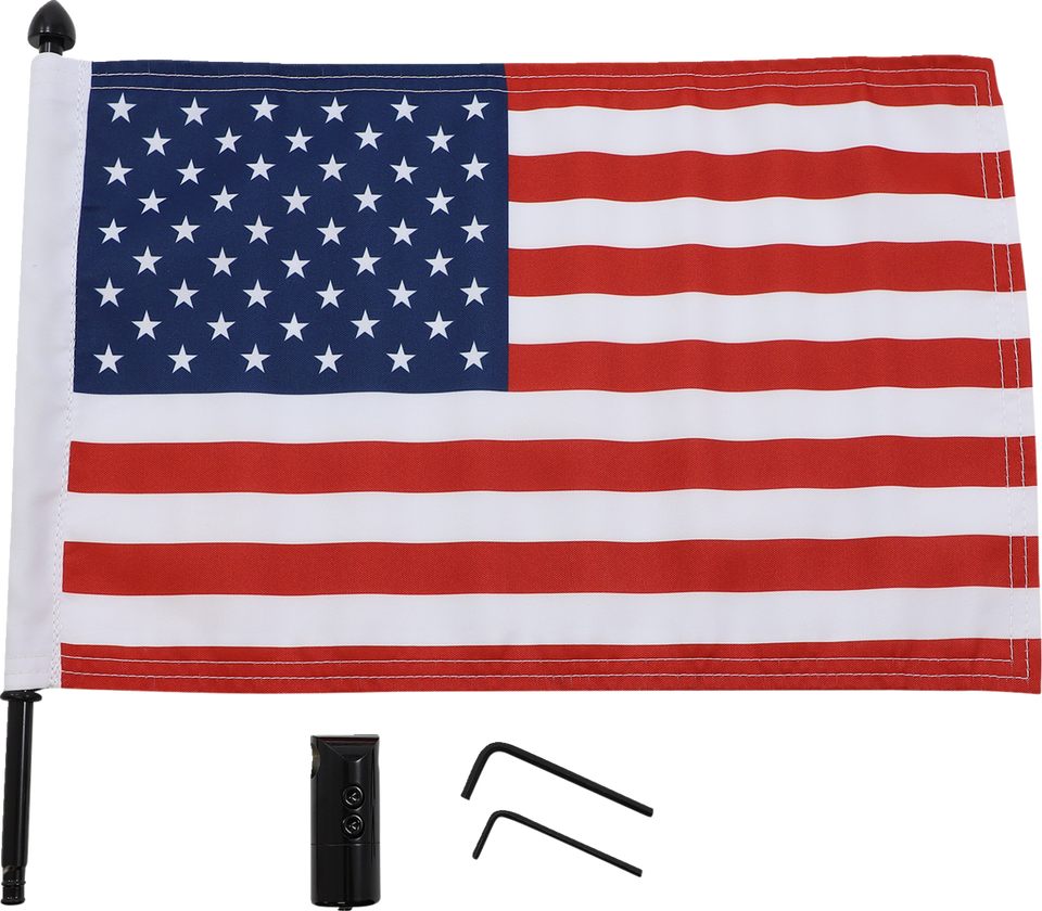 Luggage Rack Flag Mount - 1/2" Round - With 10" X 15" Flag