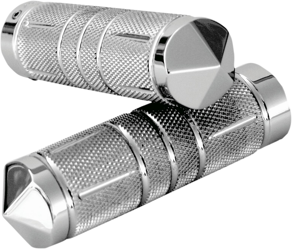 Grips - Knurled - Diamond - TBW - Chrome - Lutzka's Garage