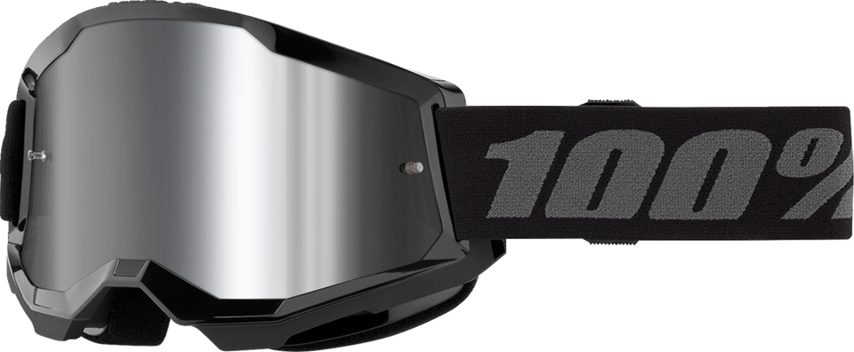 Strata 2 Goggle - Black - Silver Mirror - Lutzka's Garage
