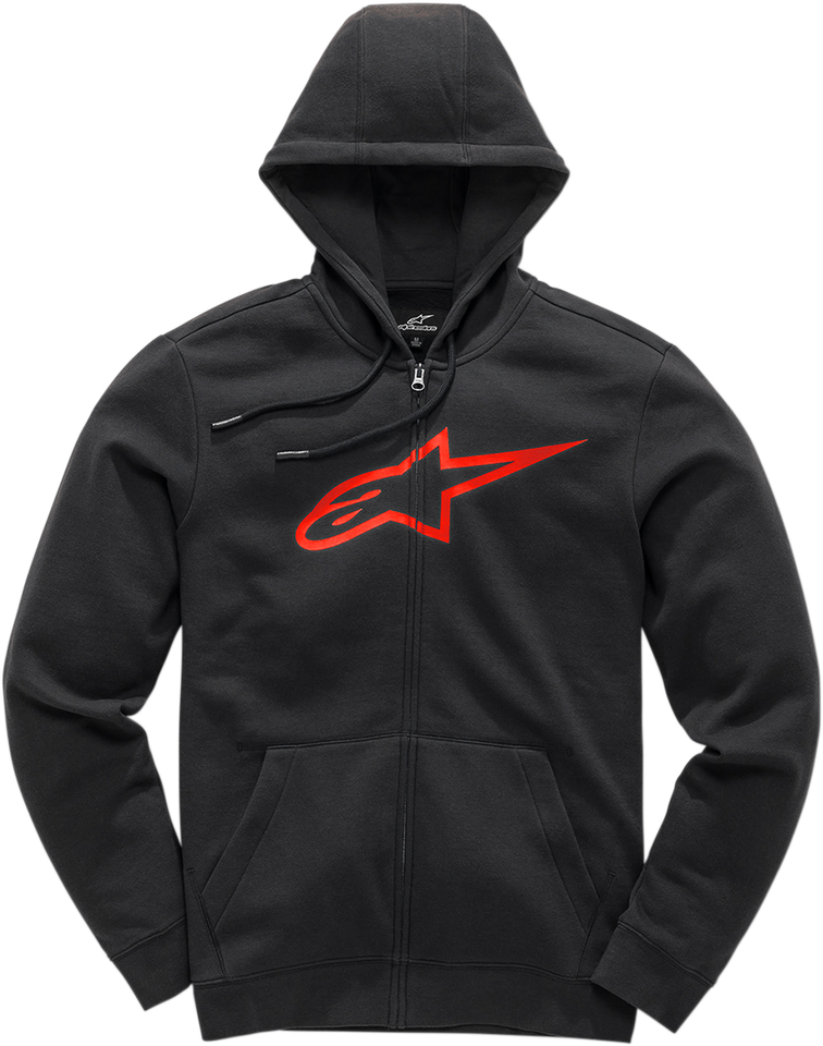 Ageless 2 Zip Hoodie - Black/Red - Medium - Lutzka's Garage
