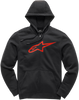 Ageless 2 Zip Hoodie - Black/Red - Medium - Lutzka's Garage