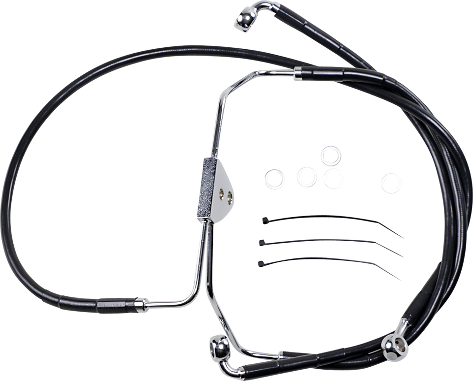 Brake Line - Front - Black - +4" - Lutzka's Garage