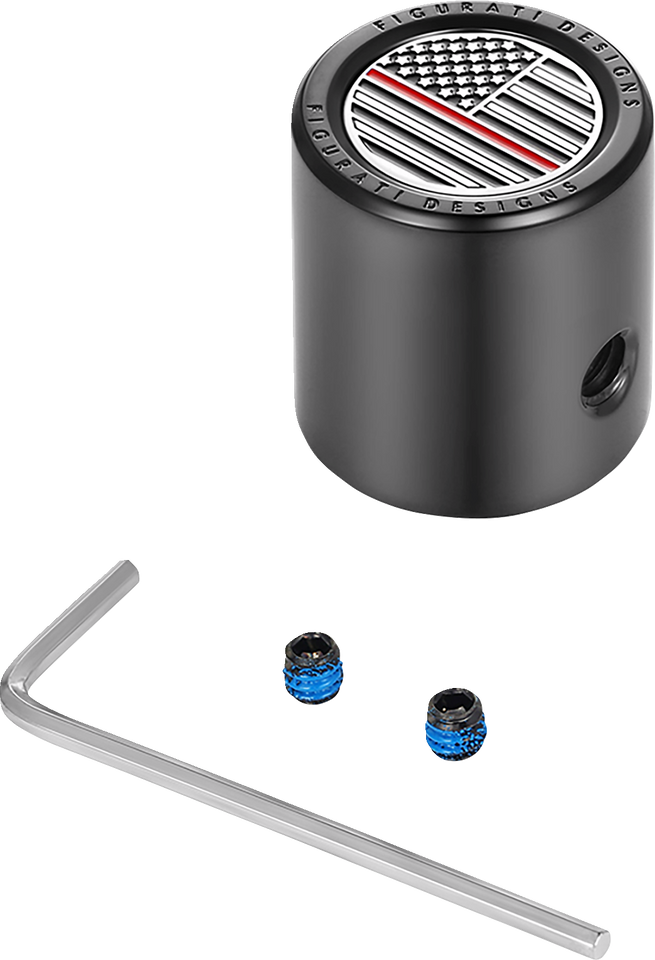 Heel-Toe Shifter Cover - Red Line American Flag - Black - Lutzka's Garage