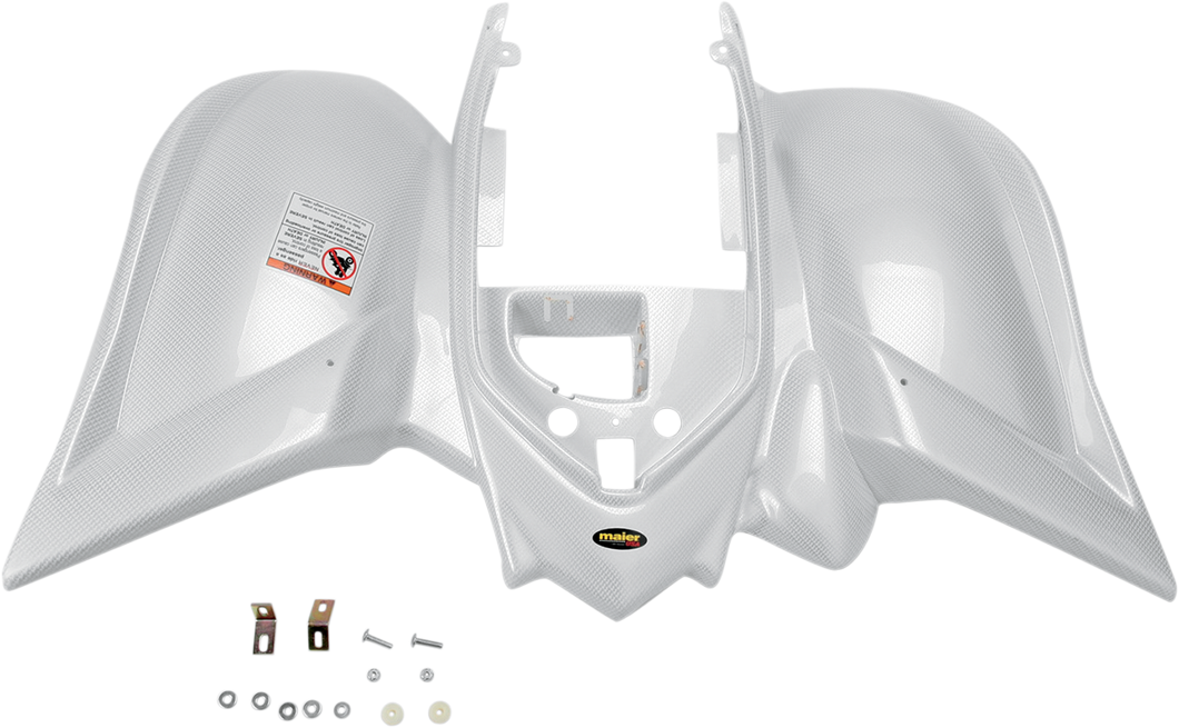 Rear Fender - White Carbon Fiber-Look