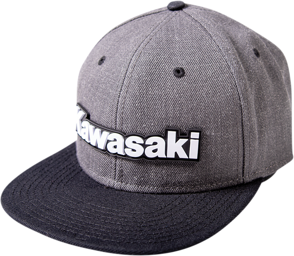 Kawasaki Bold Snapback Hat - Charcoal/Black - Lutzka's Garage