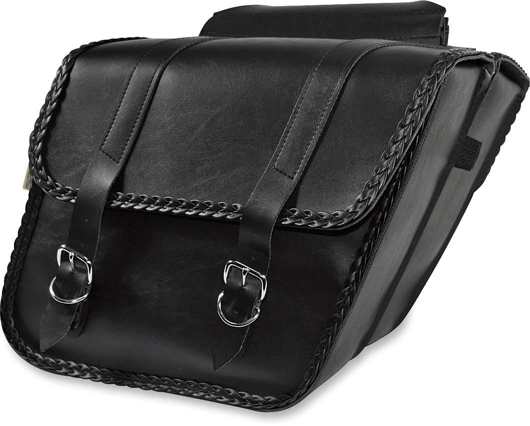 Braided Slant Saddlebag - Black - Standard - Lutzka's Garage