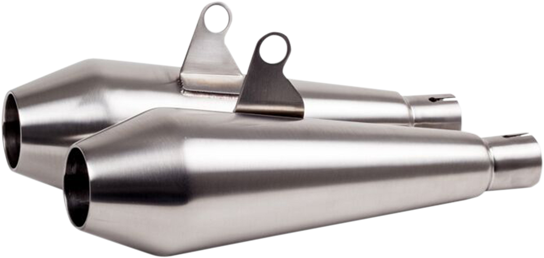 Shorty Predator Pro™ Mufflers - Brushed