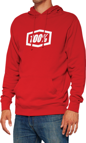 Icon Pullover Hoodie - Red - Small - Lutzka's Garage
