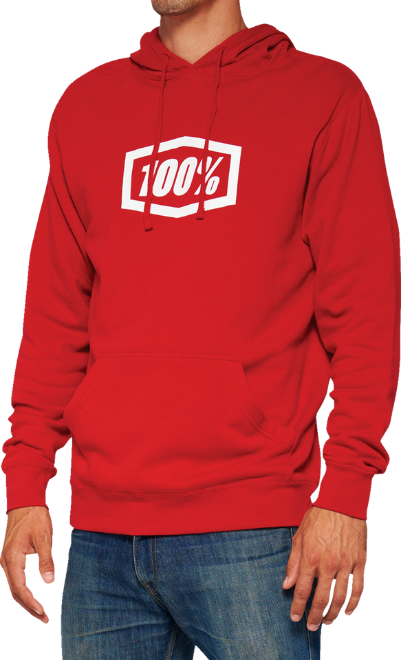 Icon Pullover Hoodie - Red - Small - Lutzka's Garage