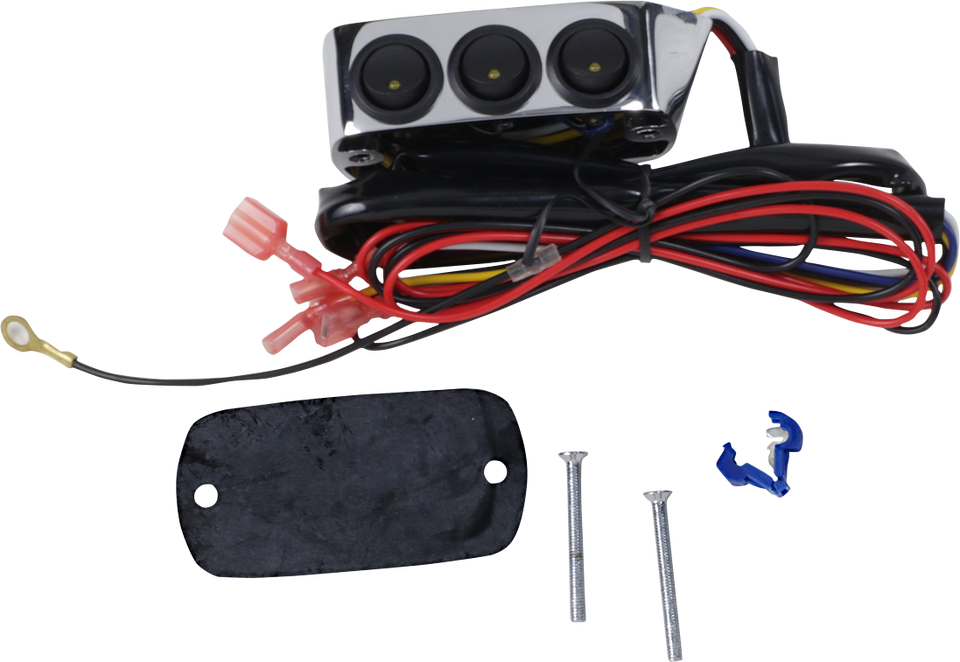 Switch Block Assembly - Brake Side - Chrome - Lutzka's Garage