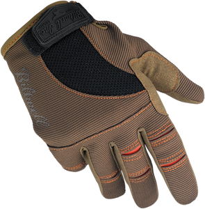 Moto Gloves - Brown/Orange - XS - Lutzka's Garage