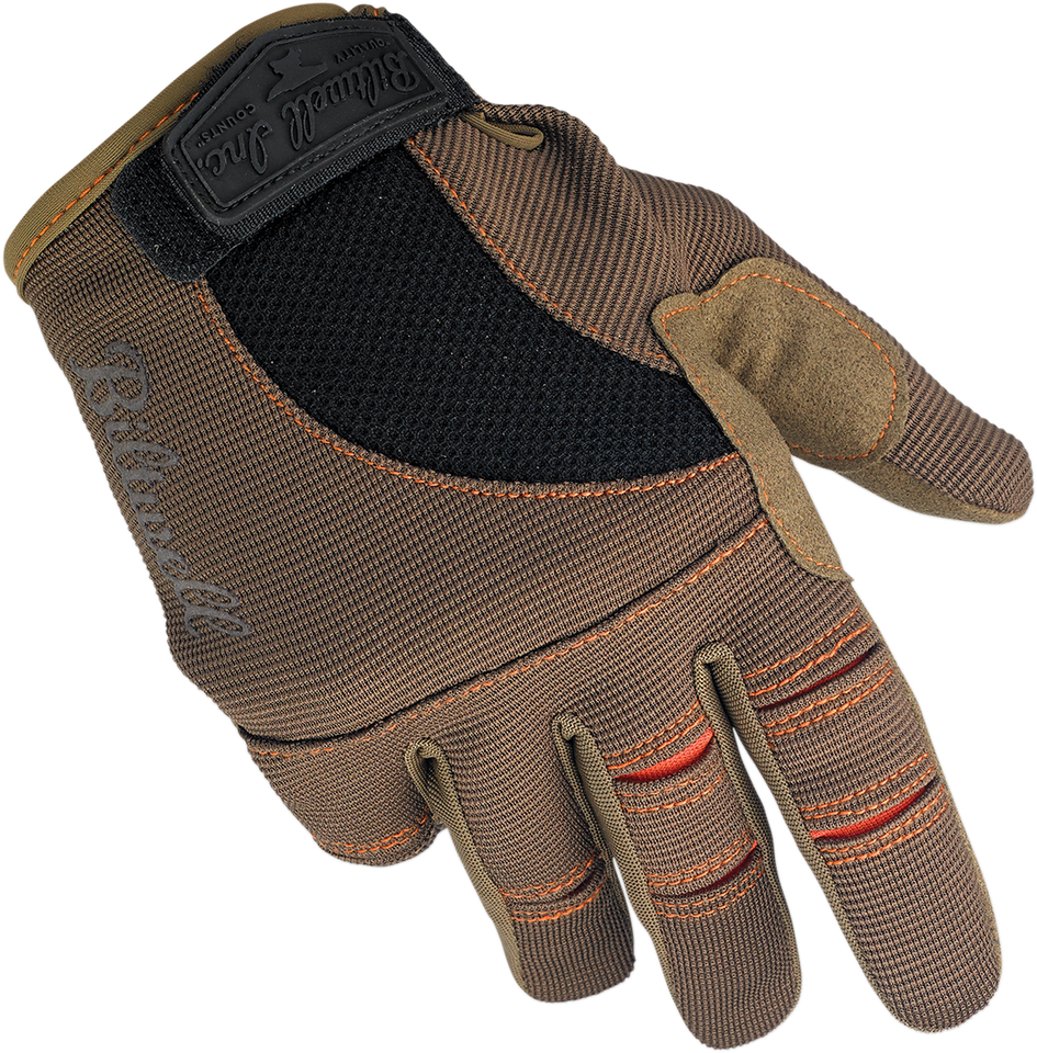 Moto Gloves - Brown/Orange - XS - Lutzka's Garage