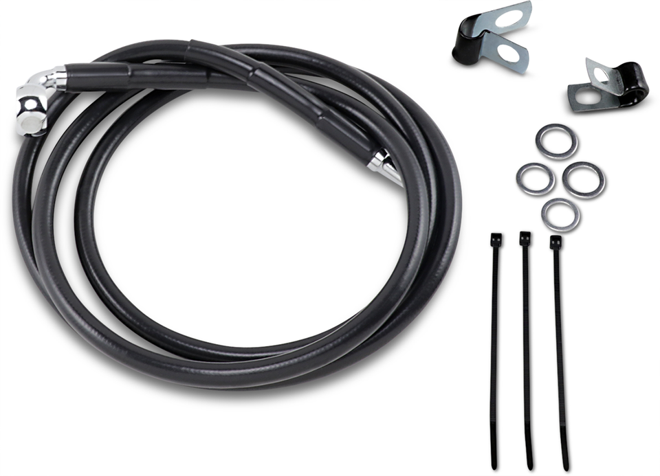 Brake Line - Front - Black - +6" - Lutzka's Garage