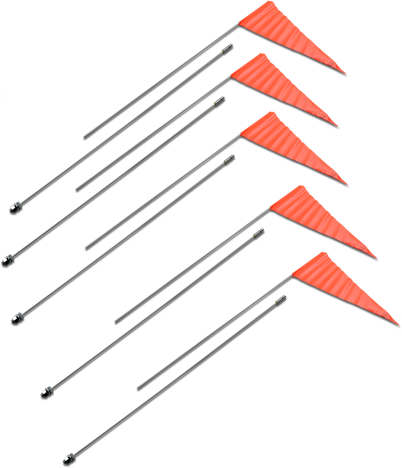 Flag and Pole - 6 White Pole - 5 Pack