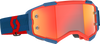 Fury Goggle - Dark Blue/Neon Red - Orange Chrome