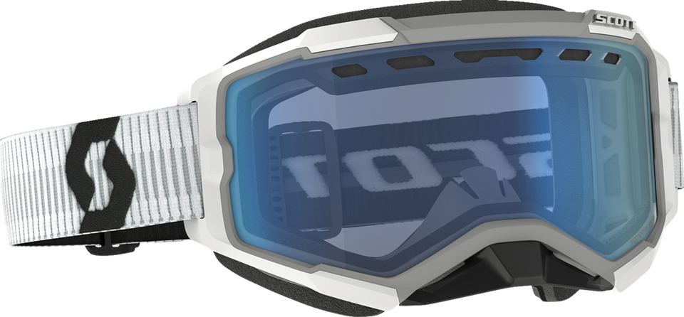 Fury Snow Goggles - White - Blue - Lutzka's Garage