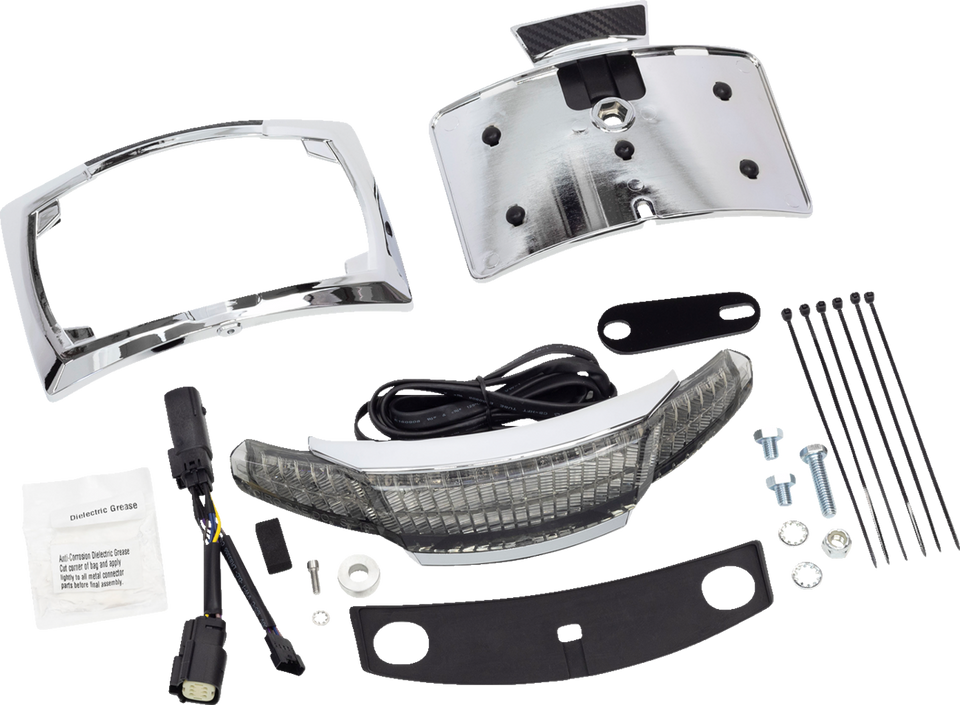 Taillight/License Plate Frame - Chrome - Smoke Lens - Lutzka's Garage