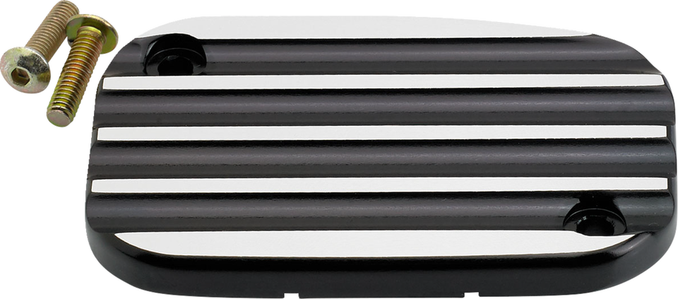 Master Cylinder Cover - Hydraulic Clutch - Finned - Black/Silver - Lutzka's Garage