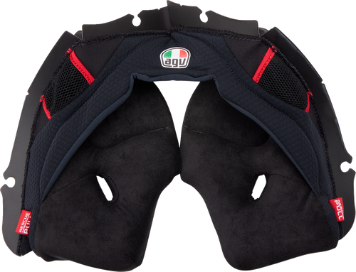 Pista GP RR Cheek Pads - Black/Red - Small - Lutzka's Garage