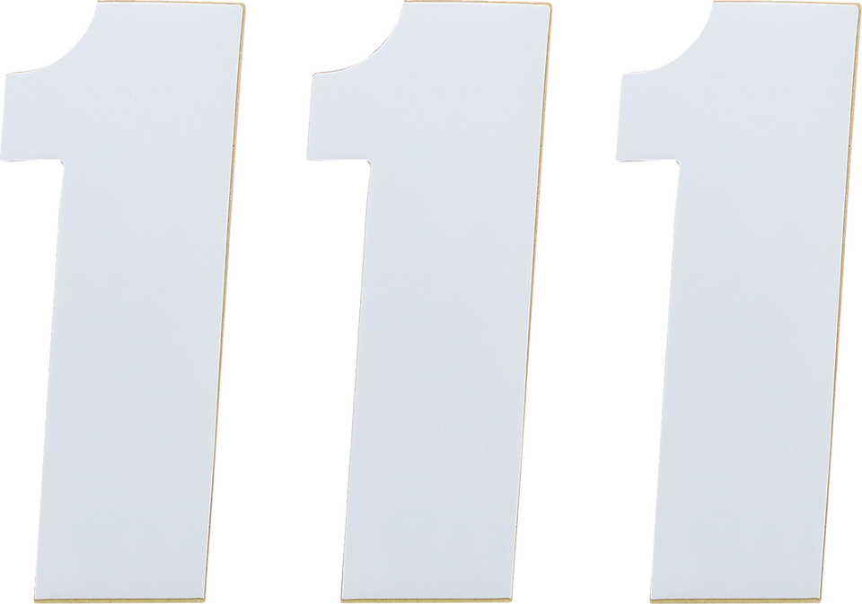 Race Number 1 - White - 4.5" - Lutzka's Garage