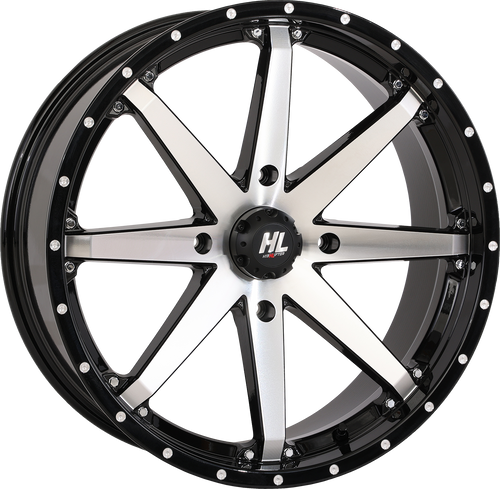 Wheel - HL10 - Front/Rear - Gloss Black w/Machined - 20x7 - 4/156 - 4+3 (+10 mm)