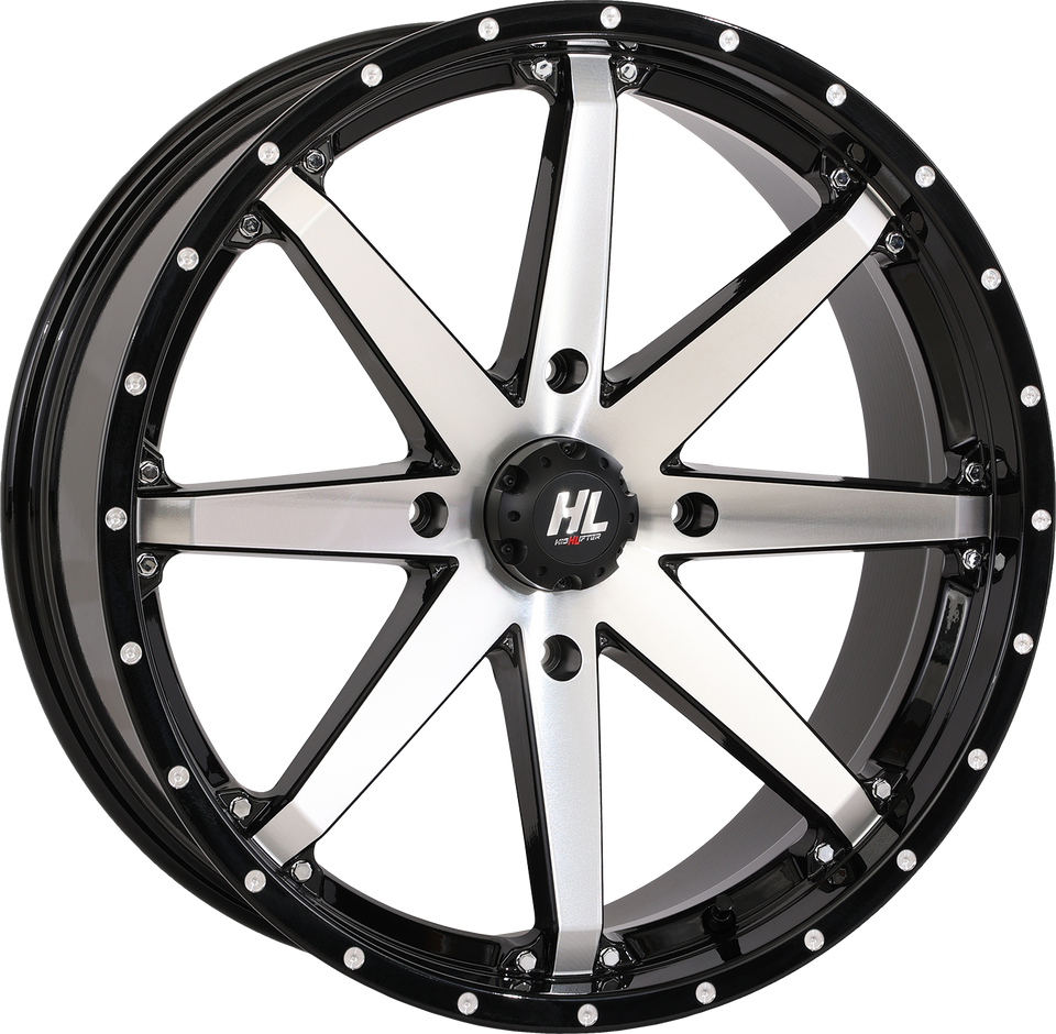 Wheel - HL10 - Front/Rear - Gloss Black w/Machined - 20x7 - 4/156 - 4+3 (+10 mm)