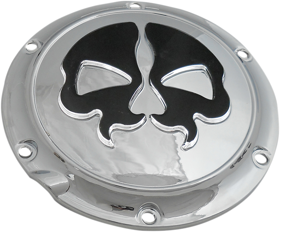 Split Skull Derby Cover - Chrome - Lutzka's Garage