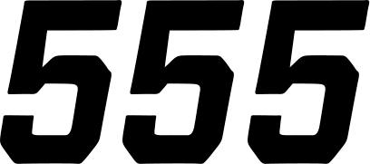 Race Number Plate - #5 - Black - 6" - Lutzka's Garage