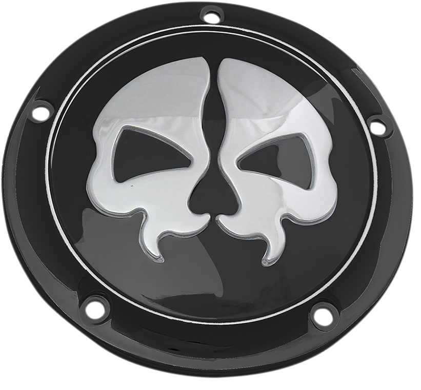 Split Skull Derby Cover - Black - 5-Hole - Lutzka's Garage