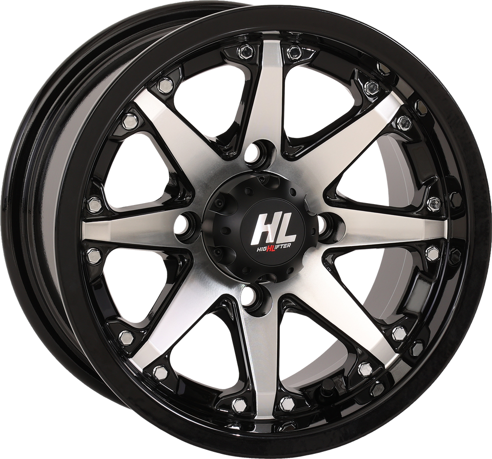 Wheel - HL10 - Front/Rear - Gloss Black w/Machined - 12x7 - 4/110 - 4+3