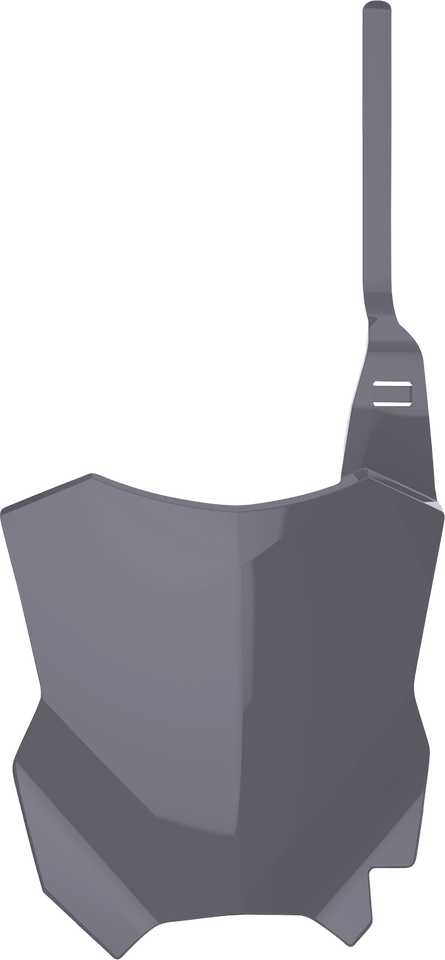 Number Plate - Restyle - Gray - KX 125/250 - Lutzka's Garage