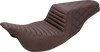 Step-Up Seat - Front Tuck-n-Roll/Rear Lattice Stitch - Brown - FL 08-23 - Lutzka's Garage