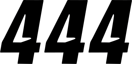 Slash Number Plate - #4 - Black - 6" - Lutzka's Garage